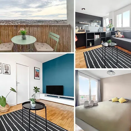 Cozy Flat Balcony Panoramic View 5m Metro B